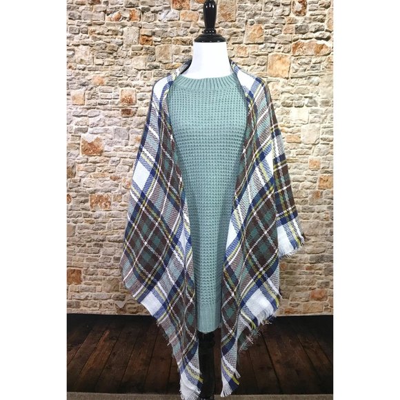NWT Boutique Oversized Tartan Plaid Blanket Scarf - Picture 10 of 13